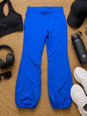 FP Movement Free People Electric Blue Joggers M Athletic Track Pants Athleisure